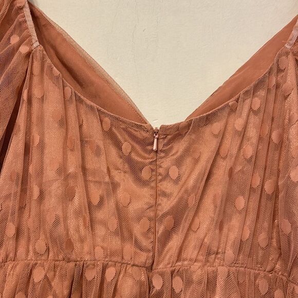 asos Design mauve sheer tiered mini dress Size 8 NWOT - Picture 6 of 11